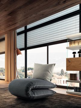 Single Futon Sleeper Chair Bed: Chama Armchair by Lago - view 8