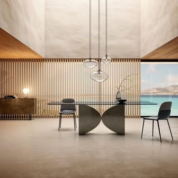 Modern Meet Table: Light Top, Sculptural Base by Lago - view 2