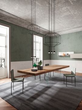 Air Extendable Table: Modern Design with Glass Legs by Lago - view 7