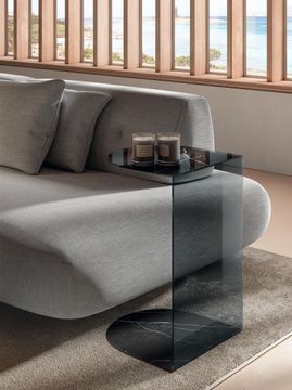 Glass End & Side Table: Tell Coffee Table by Lago - view 9