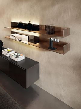 Cartesio glass shelves by Lago - view 7