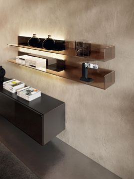 Cartesio glass shelves by Lago - view 4
