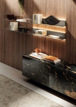 Modern TV Wall Unit Entertainment Center: Materia by Lago - view 9