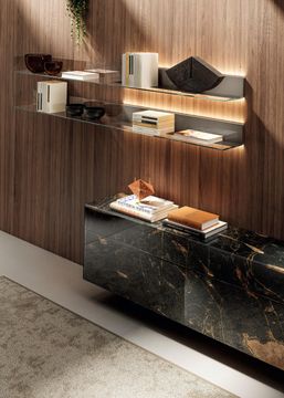 Modern TV Wall Unit Entertainment Center: Materia by Lago - view 7