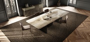 Modern Air Soft Table: Glass Legs & Detailed Top by Lago - view 2
