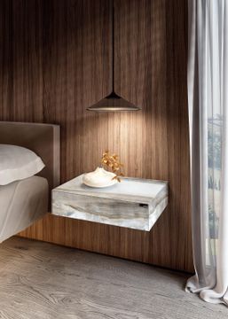 Modern Storage Nightstand: Materia Bedside Tables by Lago - view 7