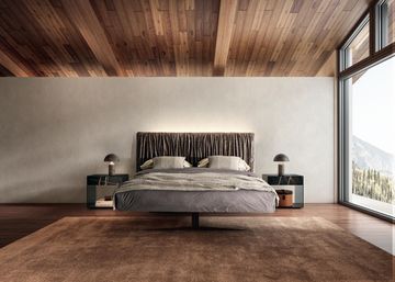 Steel Bed: Light Design Without Wall Fixings by Lago - view 7