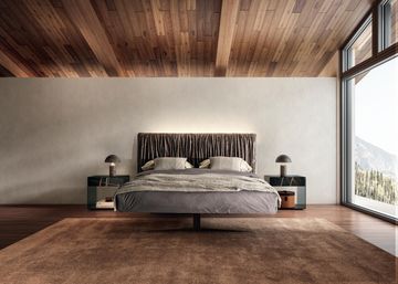 Steel Bed: Light Design Without Wall Fixings by Lago - view 4