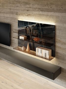 Modern shelving for the living room: Glasserie by Lago - view 4