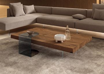 Glass End & Side Table: Tell Coffee Table by Lago - view 2