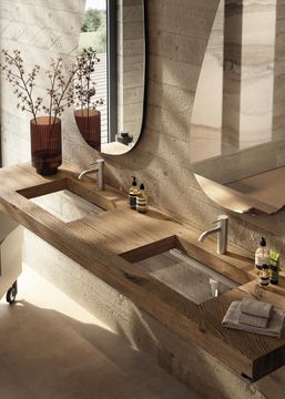 Clear Glass Bathroom Sink: Depth Washbasin by Lago - view 5