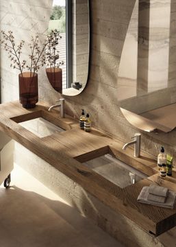 Clear Glass Bathroom Sink: Depth Washbasin by Lago - view 7