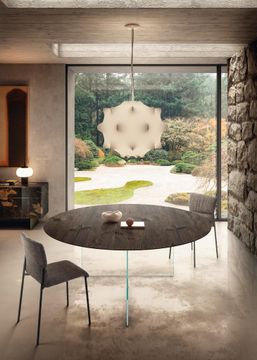 Air Slim Dining Table: 1cm Top in Wood or Glass by Lago - view 3