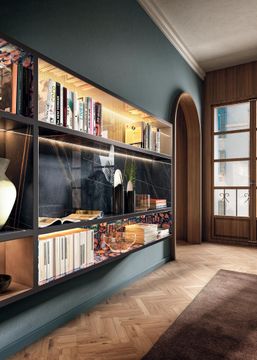 Modern Custom Bookcase: 30mm BookShelf by Lago - view 3