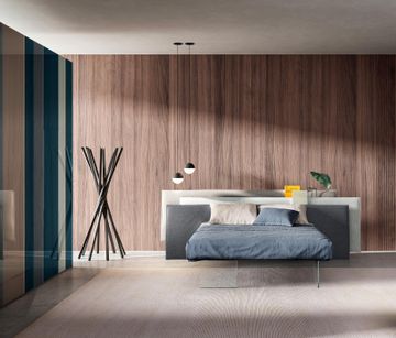 Vele Bed: Unique Headboard with Layered Panels by Lago - view 9