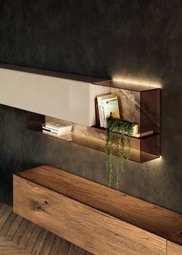 Modern Built In Wall Unit with Storage: 36e8 by Lago - view 3
