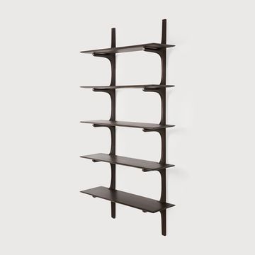 PI wall shelf - Dark Brown - 100 x 35 x 196 cm (10129789) by Ethnicraft - view 2