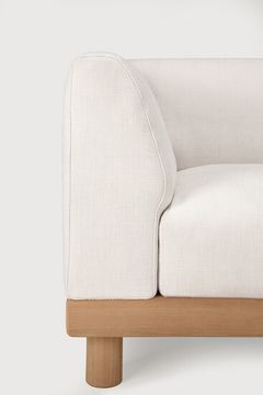 Monocle outdoor modular sofa - Natural, White - 83 x 83 x 72 cm (10S10414) by Ethnicraft - view 5
