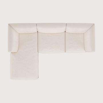 Monocle outdoor modular sofa set - Natural, White - 249 x 166 x 72 cm (10S22215) by Ethnicraft - view 2
