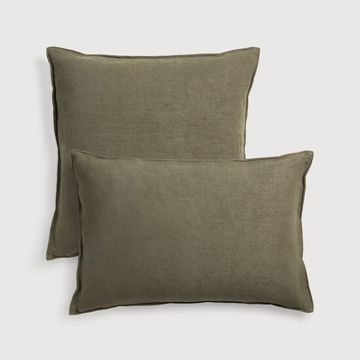 Lin cushion - Olive - 50 x 50 x 15 cm (10S21310) by Ethnicraft - view 4