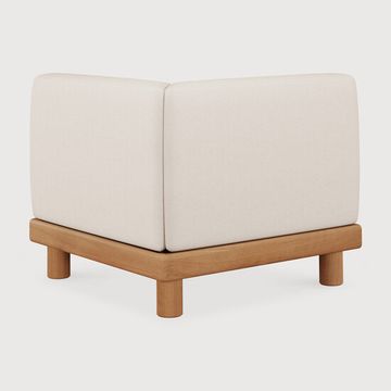 Monocle outdoor modular sofa - Natural, White - 83 x 83 x 72 cm (10S10413) by Ethnicraft - view 4