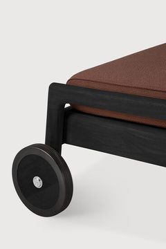 Jack outdoor adjustable lounger - Black, Burgundy - 216 x 84 x 34 cm (10S10344) by Ethnicraft - view 6
