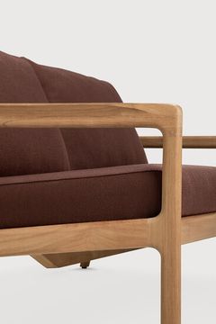 Jack outdoor sofa - Natural, Burgundy - 180 x 90 x 74 cm (10S10434) by Ethnicraft - view 5