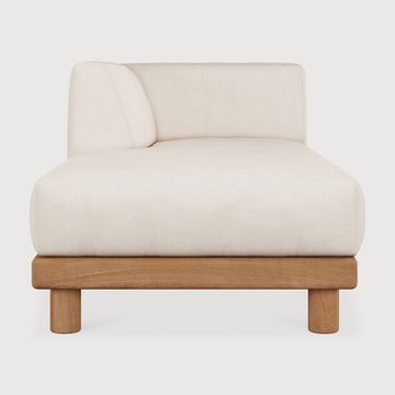 Monocle outdoor modular sofa - Natural, White - 166 x 83 x 72 cm (10S10416) by Ethnicraft - view 3