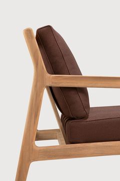 Jack outdoor lounge chair - Natural, Burgundy - 76 x 90 x 74 cm (10S10430) by Ethnicraft - view 5