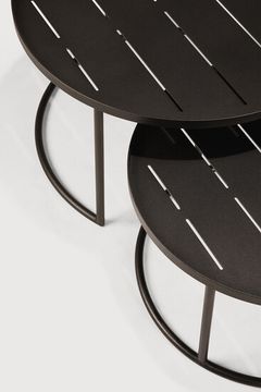 Outdoor tray coffee table set - Dark Bronze - 62 x 62 x 38 cm (10130009) by Ethnicraft - view 4