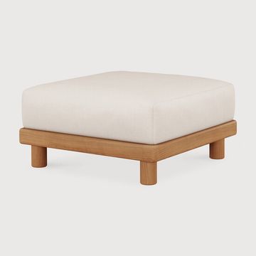 Monocle outdoor footstool - Natural, White - 83 x 83 x 40 cm (10S10417) by Ethnicraft - view 2
