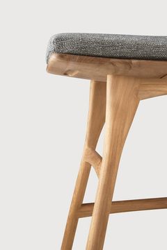 Osso outdoor stool - Mocha, Natural - 50 x 33 x 51 cm (10S10357) by Ethnicraft - view 6