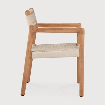 Jack Woven outdoor dining chair - Natural - 56 x 60 x 81 cm (10110224) by Ethnicraft - view 3