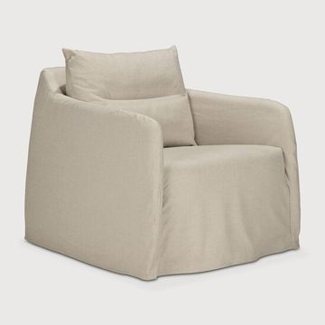 Weave lounge chair - Bone - 80 x 87 x 75 cm (10121410) by Ethnicraft - view 2