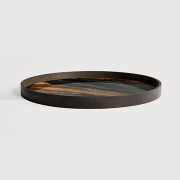 Organic glass tray - Dark Brown - 61 x 61 x 4 cm (10120584) by Ethnicraft - view 2