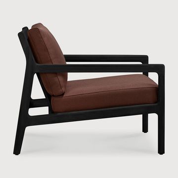 Jack outdoor lounge chair - Black, Burgundy - 76 x 90 x 74 cm (10S10432) by Ethnicraft - view 3