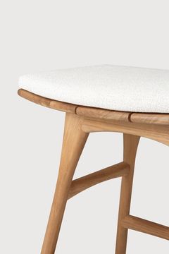 Osso outdoor stool - Off White, Natural - 50 x 33 x 51 cm (10S10356) by Ethnicraft - view 4