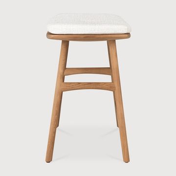 Osso outdoor stool - Off White, Natural - 50 x 33 x 51 cm (10S10356) by Ethnicraft - view 3