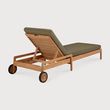 Jack outdoor adjustable lounger - Natural, Green - 216 x 84 x 34 cm (10S10335) by Ethnicraft - view 3