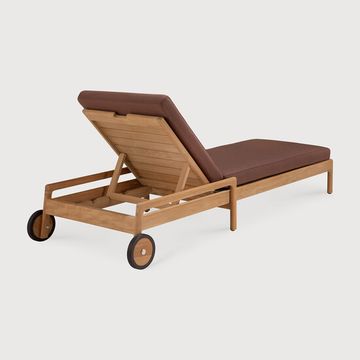 Jack outdoor adjustable lounger - Natural, Burgundy - 216 x 84 x 34 cm (10S10334) by Ethnicraft - view 4