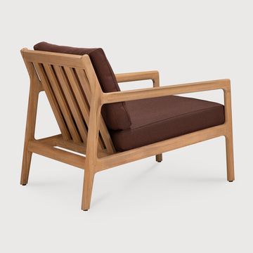 Jack outdoor lounge chair - Natural, Burgundy - 76 x 90 x 74 cm (10S10430) by Ethnicraft - view 4