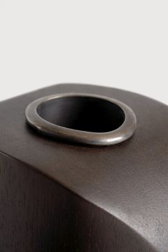 PI candle holders - Dark Brown - 6 x 6 x 12 cm (10129783) by Ethnicraft - view 5