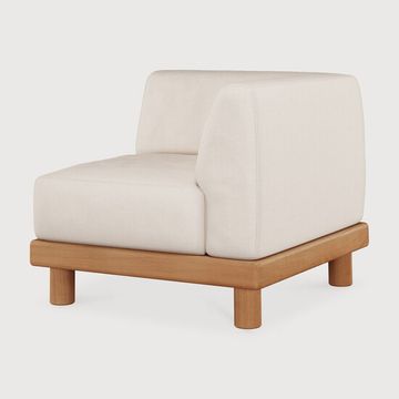Monocle outdoor modular sofa - Natural, White - 83 x 83 x 72 cm (10S10414) by Ethnicraft - view 3