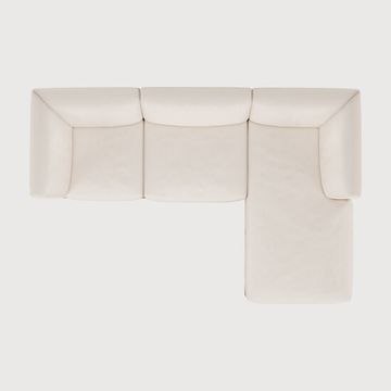 Monocle outdoor modular sofa set - Natural, White - 249 x 166 x 72 cm (10S22213) by Ethnicraft - view 2