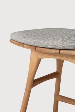Osso outdoor stool - Mocha, Natural - 50 x 33 x 51 cm (10S10357) by Ethnicraft - view 4
