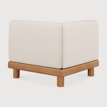 Monocle outdoor modular sofa - Natural, White - 83 x 83 x 72 cm (10S10414) by Ethnicraft - view 4