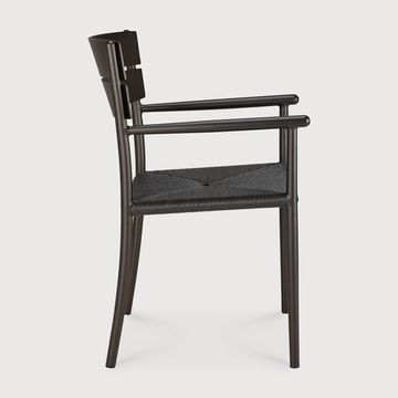 Elin outdoor dining chair - Dark Bronze - 52 x 57 x 84 cm (10160572) by Ethnicraft - view 3
