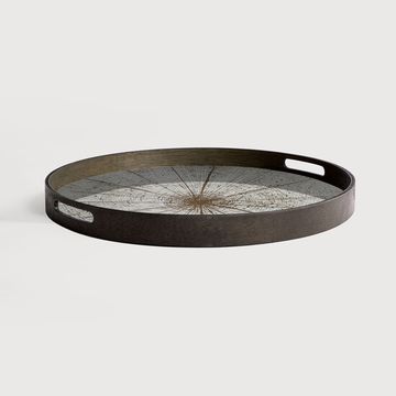Slice mirror tray - Dark Brown - 48 x 48 x 4 cm (10120402) by Ethnicraft - view 2