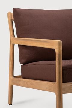 Jack outdoor lounge chair - Natural, Burgundy - 76 x 90 x 74 cm (10S10430) by Ethnicraft - view 8