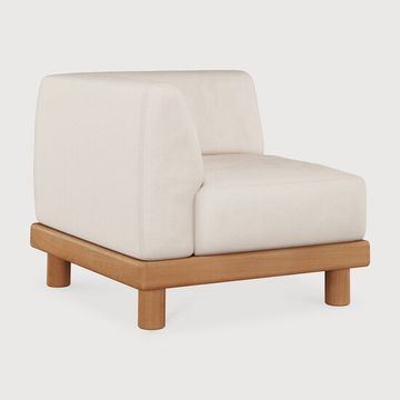 Monocle outdoor modular sofa - Natural, White - 83 x 83 x 72 cm (10S10413) by Ethnicraft - view 3